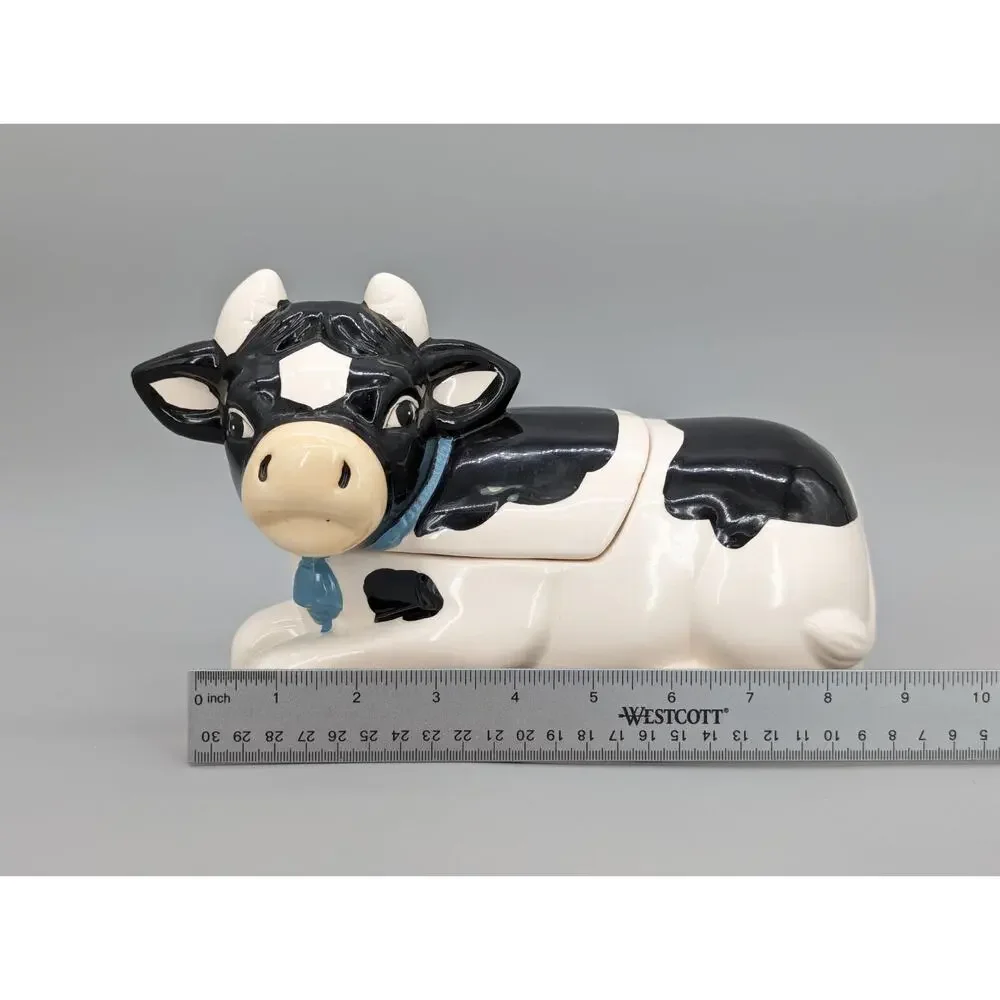 Vintage Ceramic Black White Farm 11